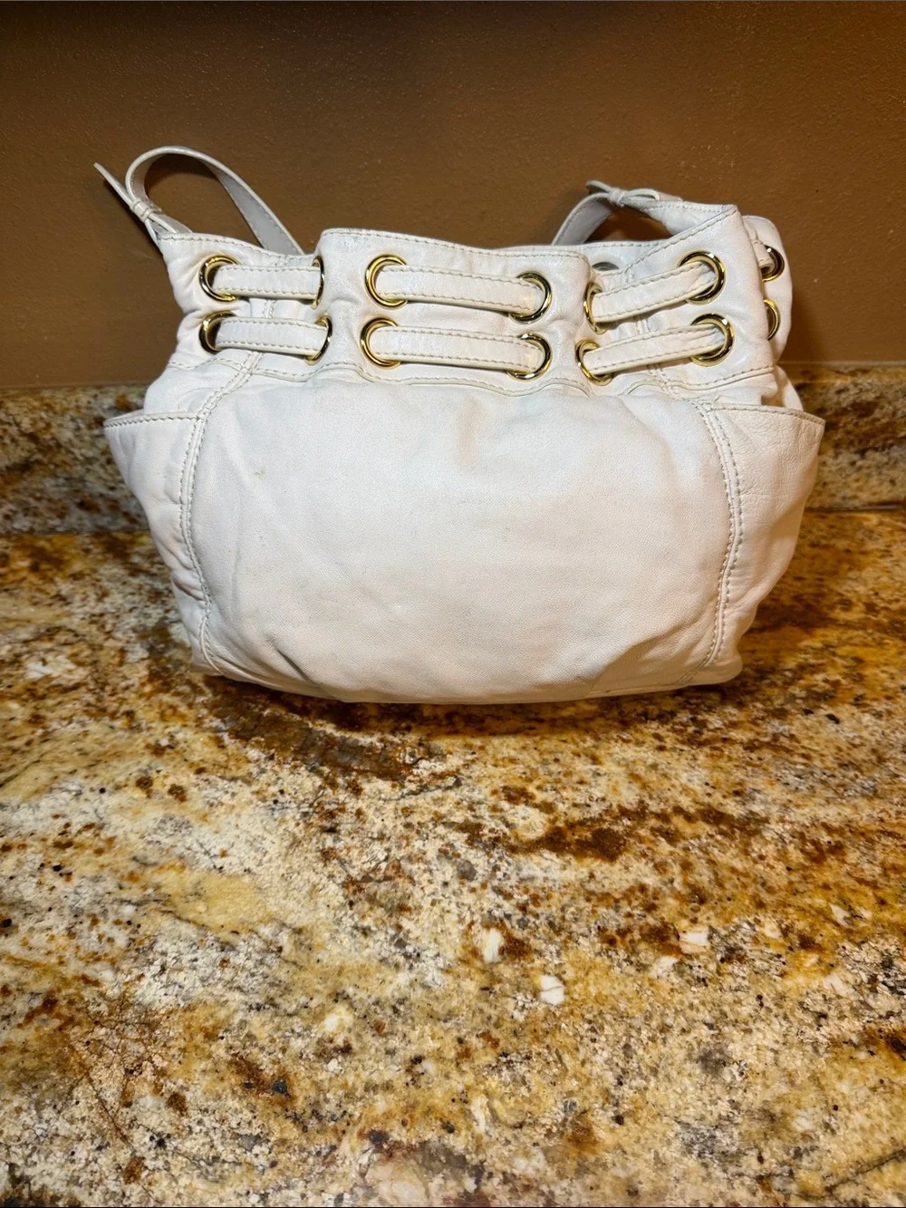 Michael Kors Laced Belts buckle & magnet close hobo Bag